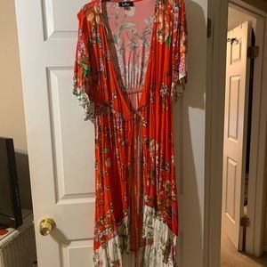 Lulus Floral Wrap Dress